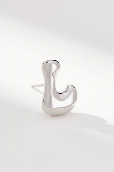By Anthropologie Bubble Letter Monogram Post Earrings In Multicolor