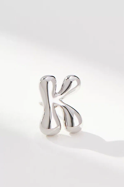 By Anthropologie Bubble Letter Monogram Post Earrings In Multicolor