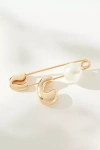 By Anthropologie Bubble Letter Monogram Safety Pin Brooch