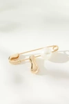 By Anthropologie Bubble Letter Monogram Safety Pin Brooch