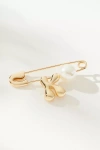 By Anthropologie Bubble Letter Monogram Safety Pin Brooch