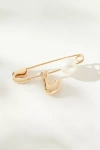 By Anthropologie Bubble Letter Monogram Safety Pin Brooch