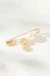 By Anthropologie Bubble Letter Monogram Safety Pin Brooch