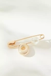 By Anthropologie Bubble Letter Monogram Safety Pin Brooch