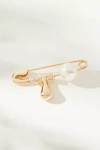 By Anthropologie Bubble Letter Monogram Safety Pin Brooch