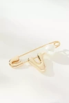 By Anthropologie Bubble Letter Monogram Safety Pin Brooch