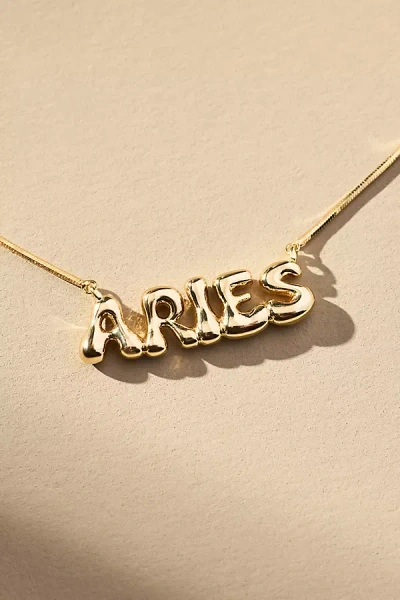 By Anthropologie Bubble Letter Zodiac Necklace In Zodiac