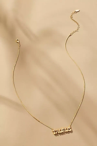 By Anthropologie Bubble Letter Zodiac Necklace In Zodiac