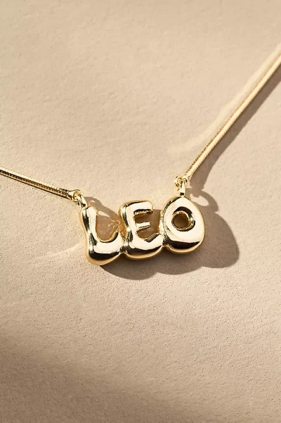 By Anthropologie Bubble Letter Zodiac Necklace In Zodiac