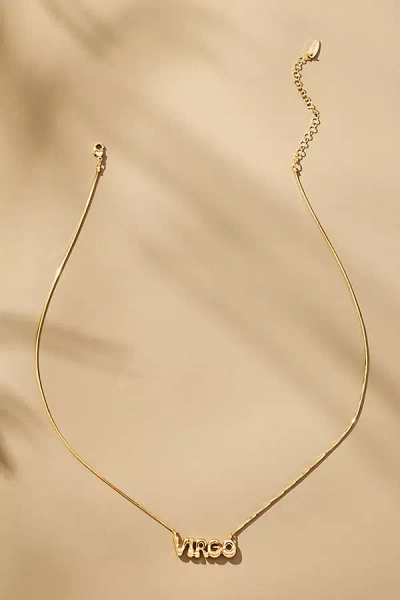 By Anthropologie Bubble Letter Zodiac Necklace In Zodiac