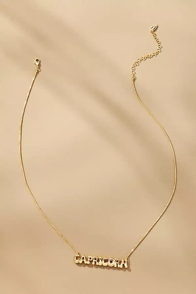 By Anthropologie Bubble Letter Zodiac Necklace In Zodiac