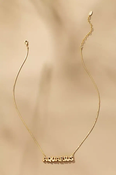 By Anthropologie Bubble Letter Zodiac Necklace In Zodiac
