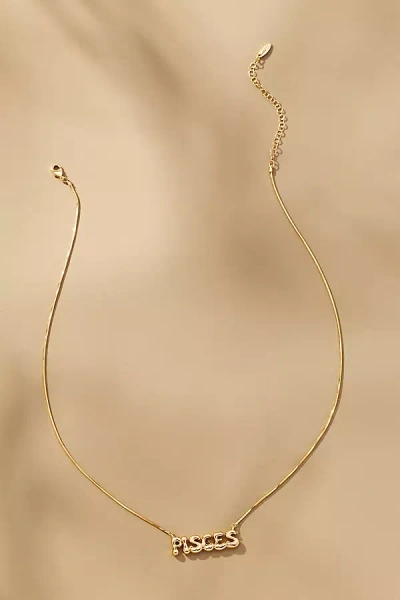 By Anthropologie Bubble Letter Zodiac Necklace In Zodiac