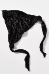 By Anthropologie Burnout Velvet Hair Scarf In Black