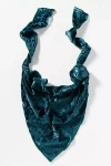 By Anthropologie Burnout Velvet Hair Scarf In Blue