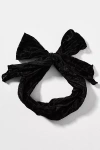 By Anthropologie Burnout Velvet Tie-back Headband In Black