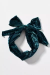 By Anthropologie Burnout Velvet Tie-back Headband In Blue