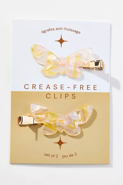 By Anthropologie Butterfly Crease-free Hair Clips, Set Of 2