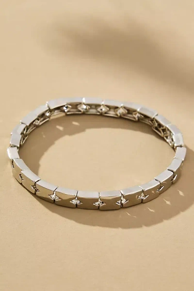 By Anthropologie Butterfly Stretch Bracelet In Silver