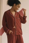 By Anthropologie Buttondown Pajama Shirt In Purple
