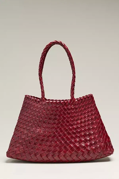 By Anthropologie Calla Large Woven Satchel Bag In Red