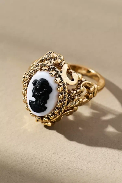 By Anthropologie Cameo Cocktail Ring In Gold