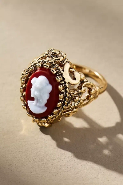 By Anthropologie Cameo Cocktail Ring In Gold