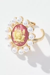By Anthropologie Cameo Floral Cocktail Ring In Gold