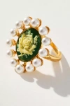 By Anthropologie Cameo Floral Cocktail Ring In Multi