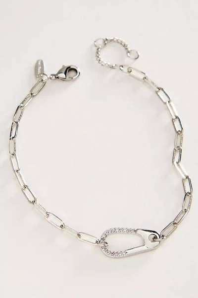 By Anthropologie Carabiner Paperclip Chain Bracelet In Metallic