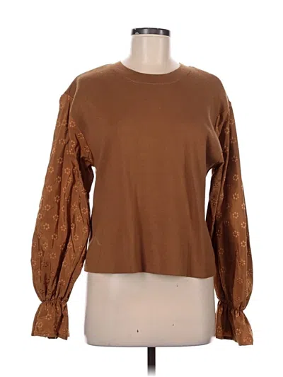 Pre-owned By Anthropologie Cardigan Sweater In Brown