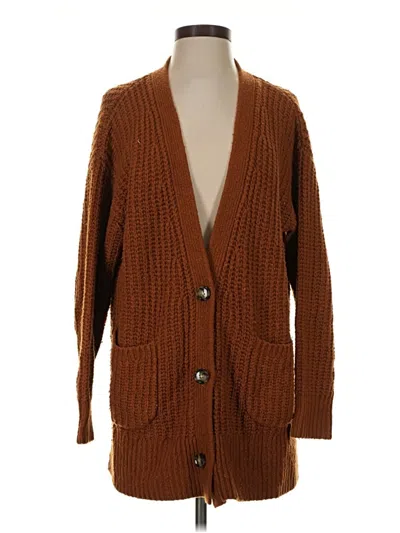 Pre-owned By Anthropologie Cardigan Sweater In Brown