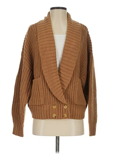 Pre-owned By Anthropologie Cardigan Sweater In Brown