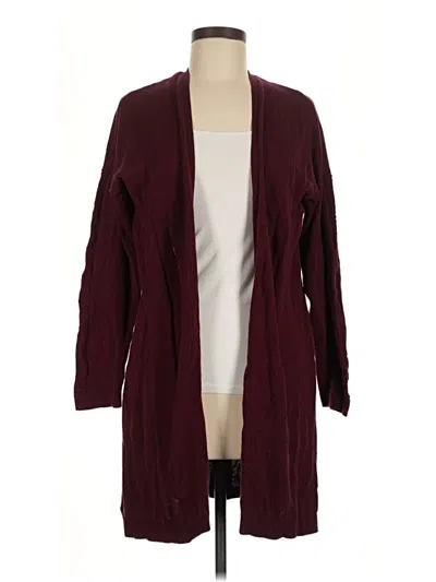Pre-owned By Anthropologie Cardigan Sweater In Burgundy