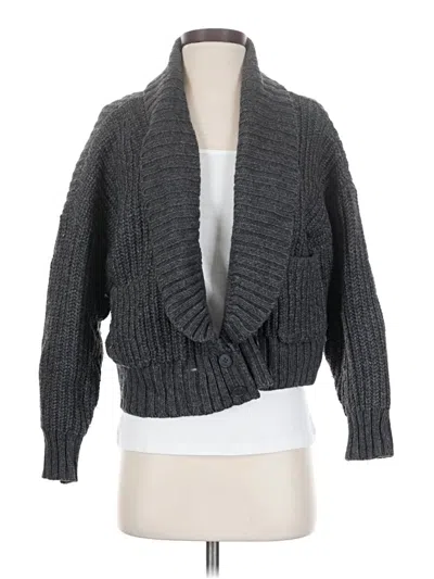 Pre-owned By Anthropologie Cardigan Sweater In Gray