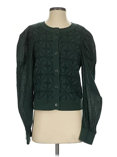 Pre-owned By Anthropologie Cardigan Sweater In Green