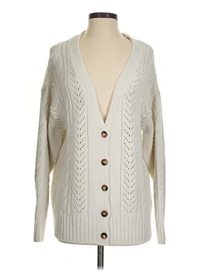 Pre-owned By Anthropologie Cardigan Sweater In Ivory