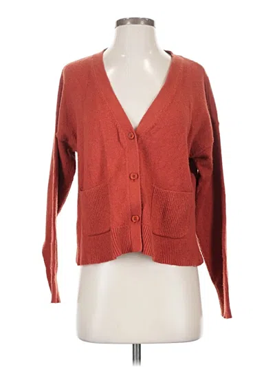 Pre-owned By Anthropologie Cardigan Sweater In Red