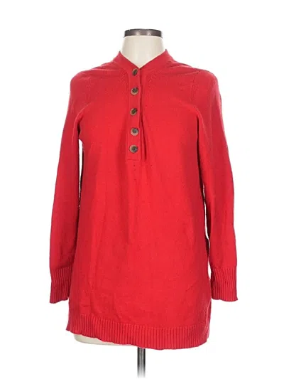 Pre-owned By Anthropologie Cardigan Sweater In Red