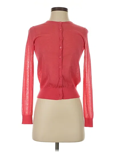 Pre-owned By Anthropologie Cardigan Sweater In Red