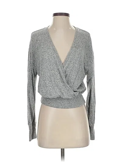 Pre-owned By Anthropologie Cardigan Sweater In Silver