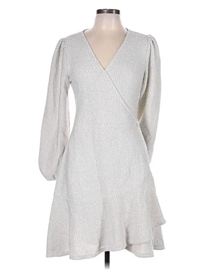 Pre-owned By Anthropologie Cardigan Sweater In Silver