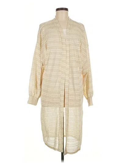 Pre-owned By Anthropologie Cardigan Sweater In Tan