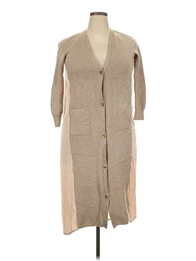 Pre-owned By Anthropologie Cardigan Sweater In Tan