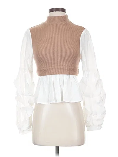 Pre-owned By Anthropologie Cardigan Sweater In White