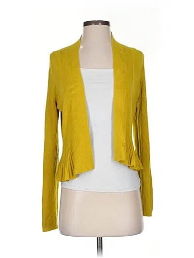 Pre-owned By Anthropologie Cardigan Sweater In Yellow