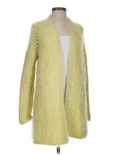 Pre-owned By Anthropologie Cardigan Sweater In Yellow
