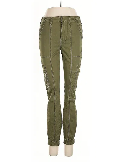 Pre-owned By Anthropologie Cargo Pants In Green