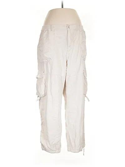 Pre-owned By Anthropologie Cargo Pants In Ivory
