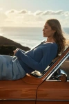 By Anthropologie Cashmere Crew-neck Cardigan Sweater In Blue
